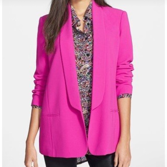 Mural Jackets & Blazers - Fuchsia Blazer